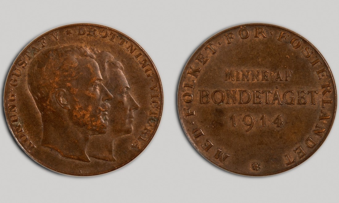 Medalj från Bondetåget 1914