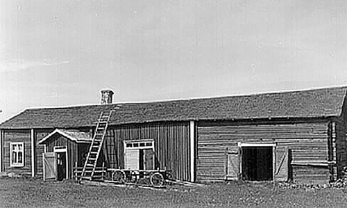 Taavolagården i Mattila 1938, foto Reinhold Odencrants