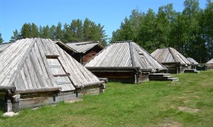 Kyrkkåtor i Arvidsjaur, foto Bertil Thelin